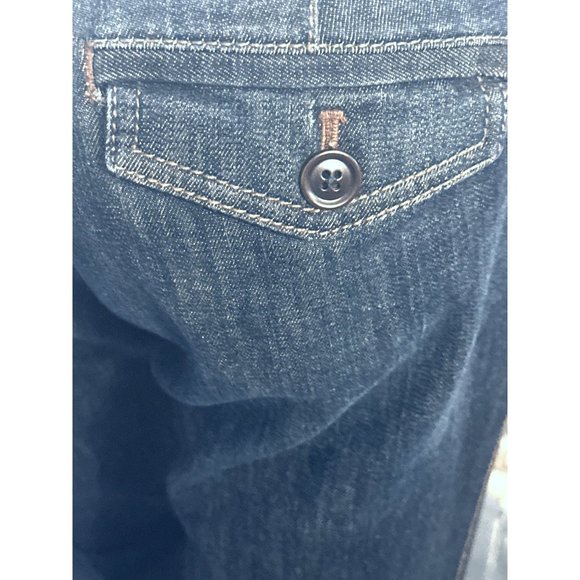 Ann Taylor LOFT 99% Cotton Wide-Leg Denim Dress Blue Jeans Sz 2 - Picture 10 of 15